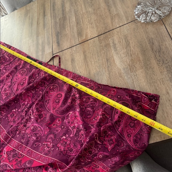 EXPRESS 100% Silk Wrap Around Maxi Skirt - Size 11/12 - Picture 15 of 16
